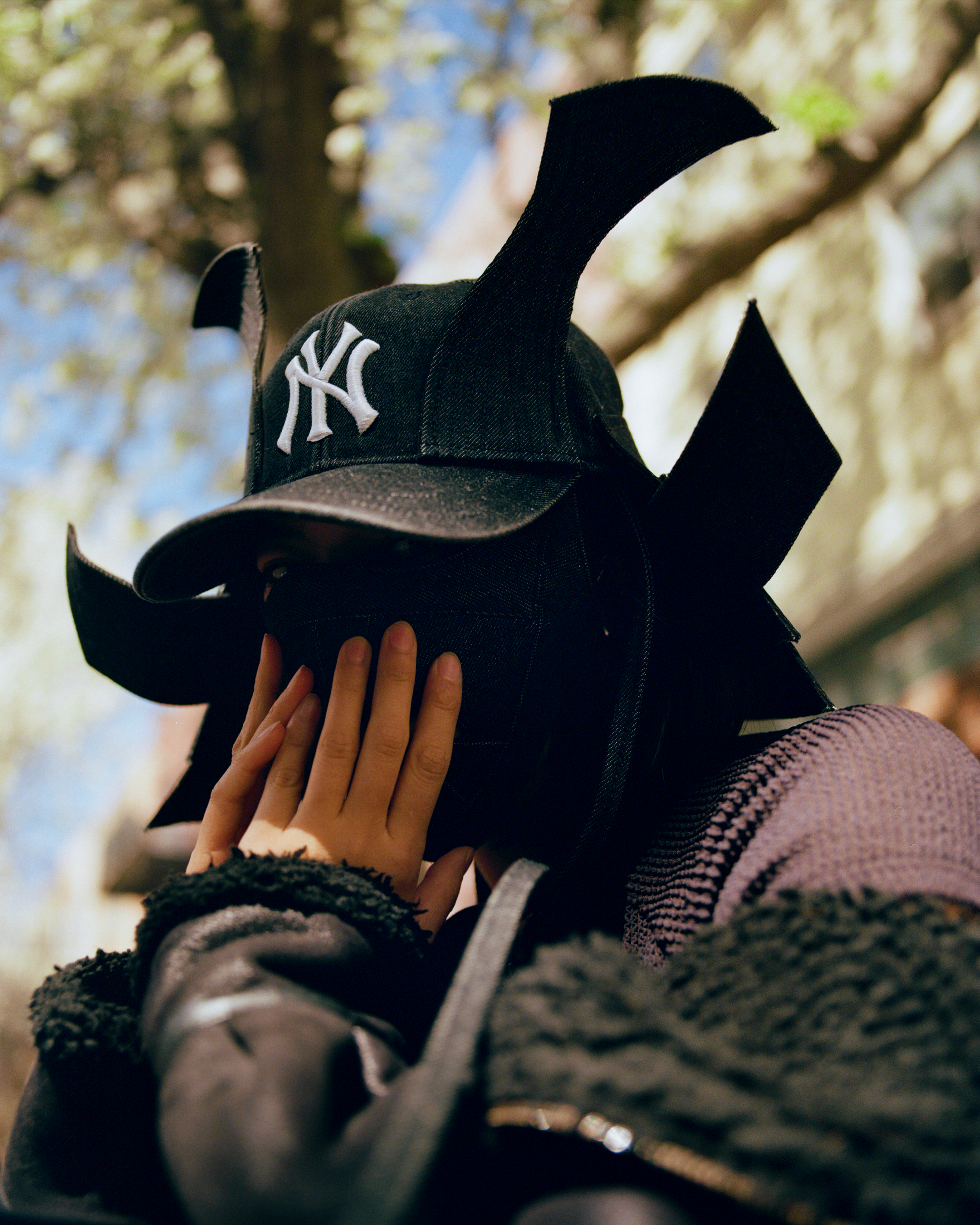 NY Samurai (Hat + Oni Mask) - Black Denim