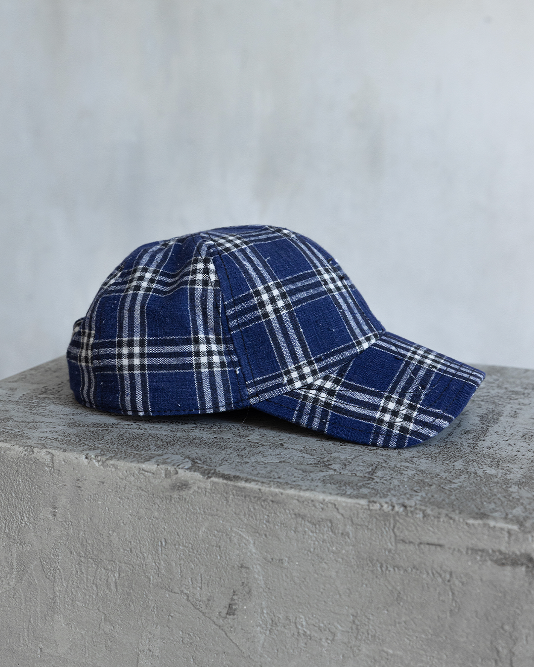 BRIM CUTTER - BLUE/WHITE PLAID