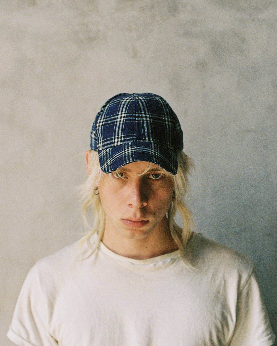 BRIM CUTTER - BLUE/WHITE PLAID