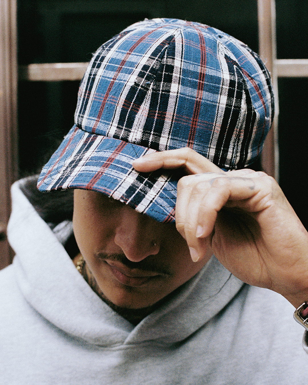 BRIM CUTTER - BLUE PLAID