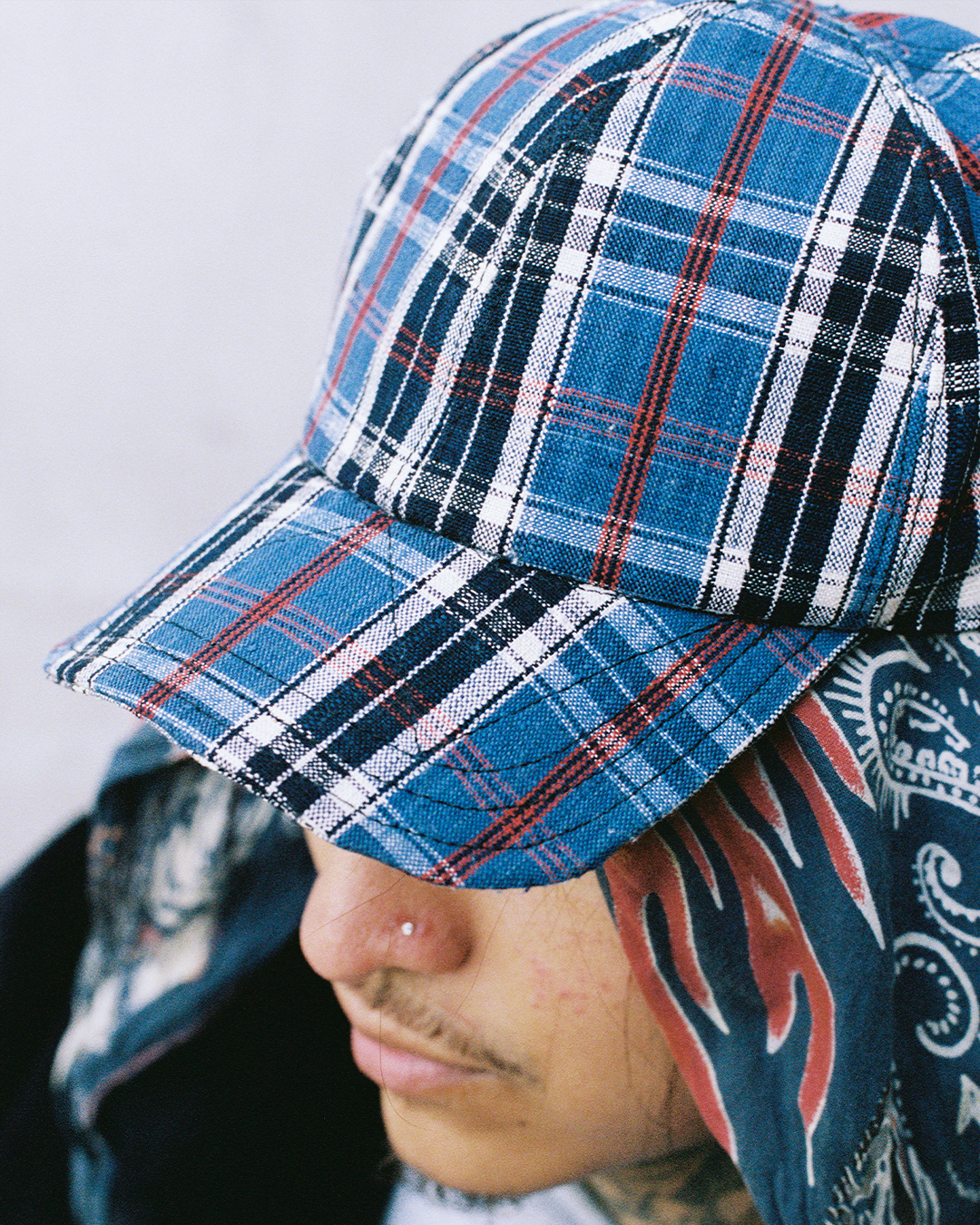 BRIM CUTTER - BLUE PLAID