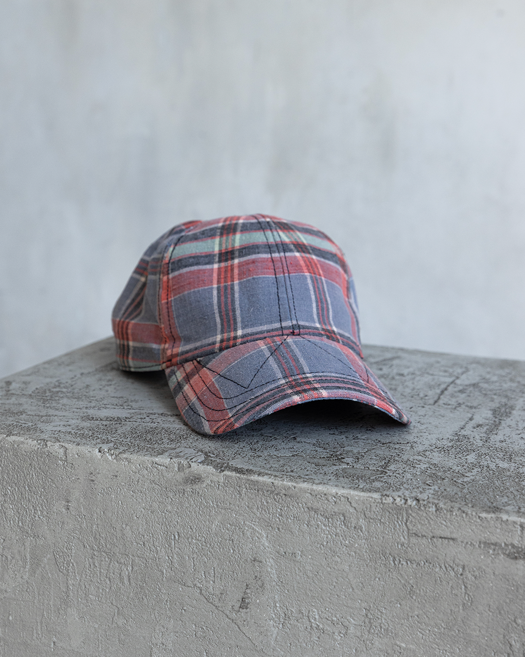 BRIM CUTTER - FADED GREY/GREEN PLAID