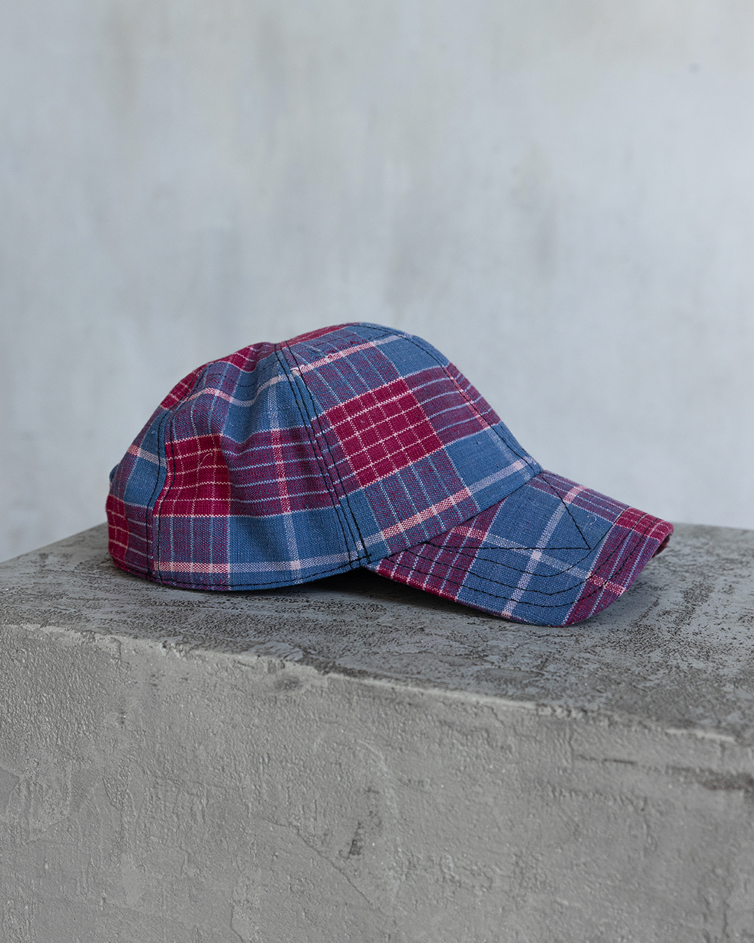BRIM CUTTER - BLUE/PINK PLAID
