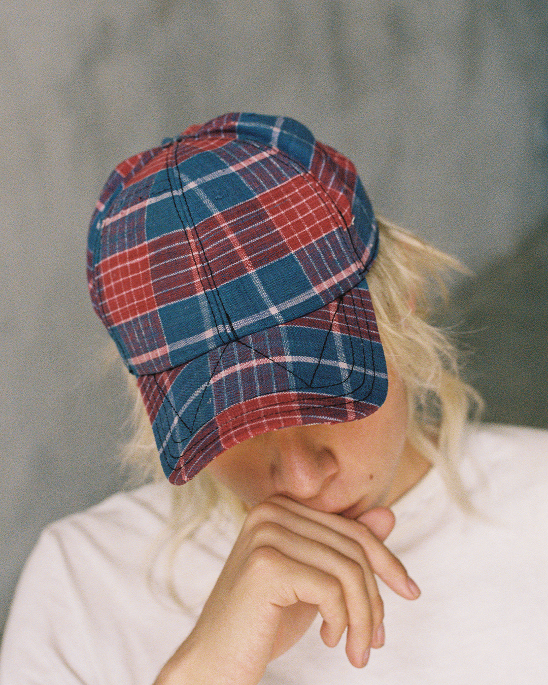 BRIM CUTTER - BLUE/PINK PLAID