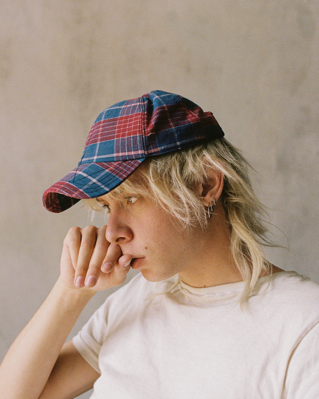 BRIM CUTTER - BLUE/PINK PLAID