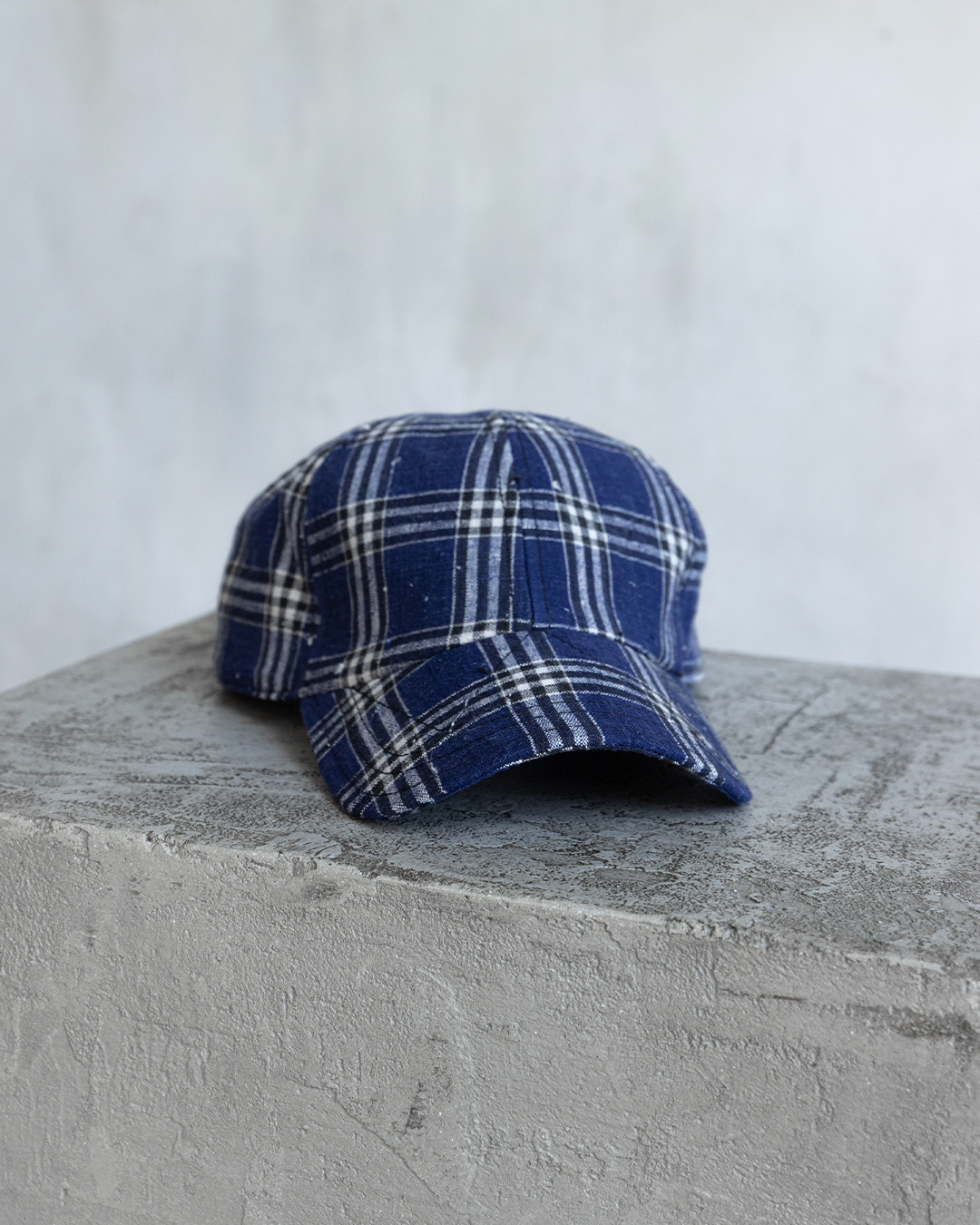 BRIM CUTTER - BLUE/WHITE PLAID
