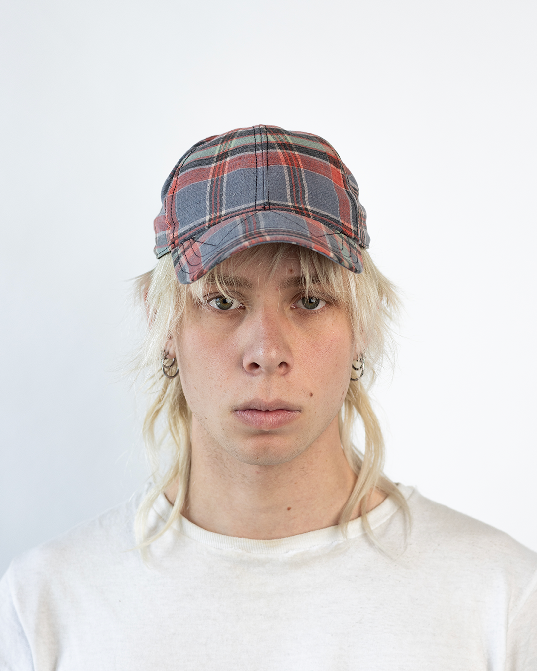 BRIM CUTTER - FADED GREY/GREEN PLAID