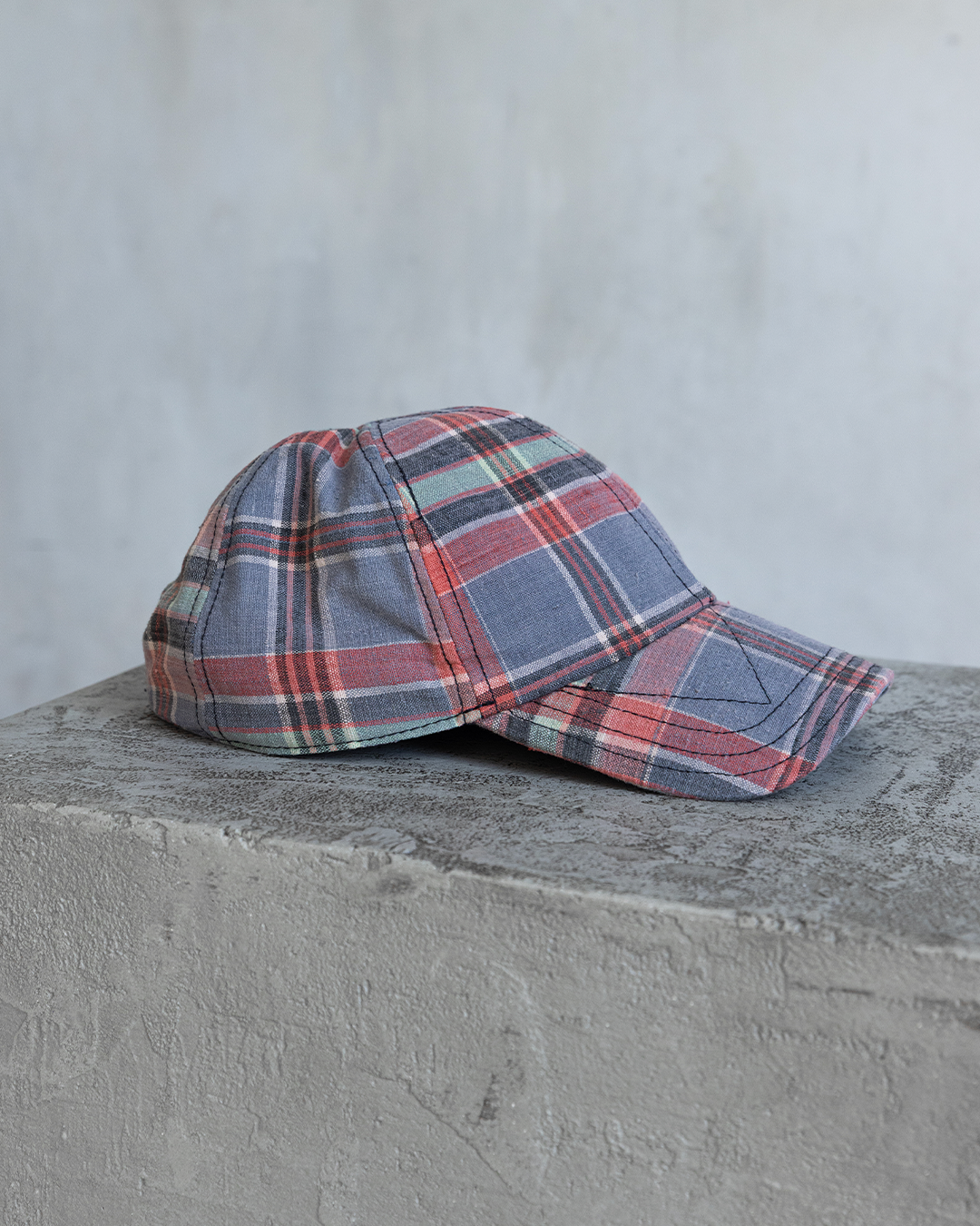 BRIM CUTTER - FADED GREY/GREEN PLAID
