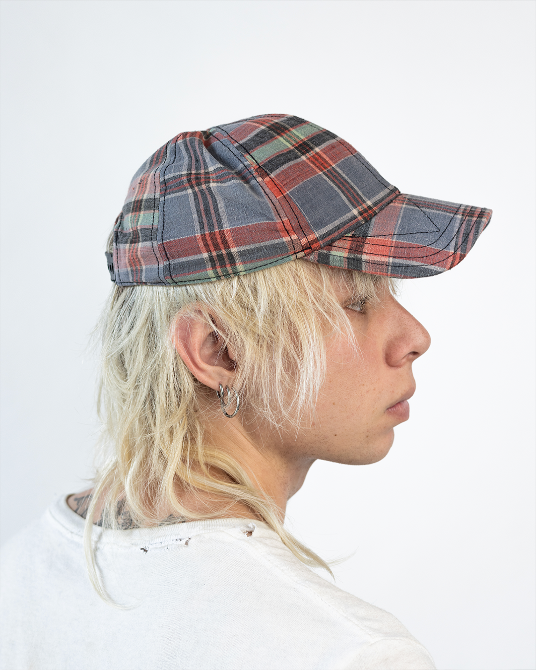 BRIM CUTTER - FADED GREY/GREEN PLAID