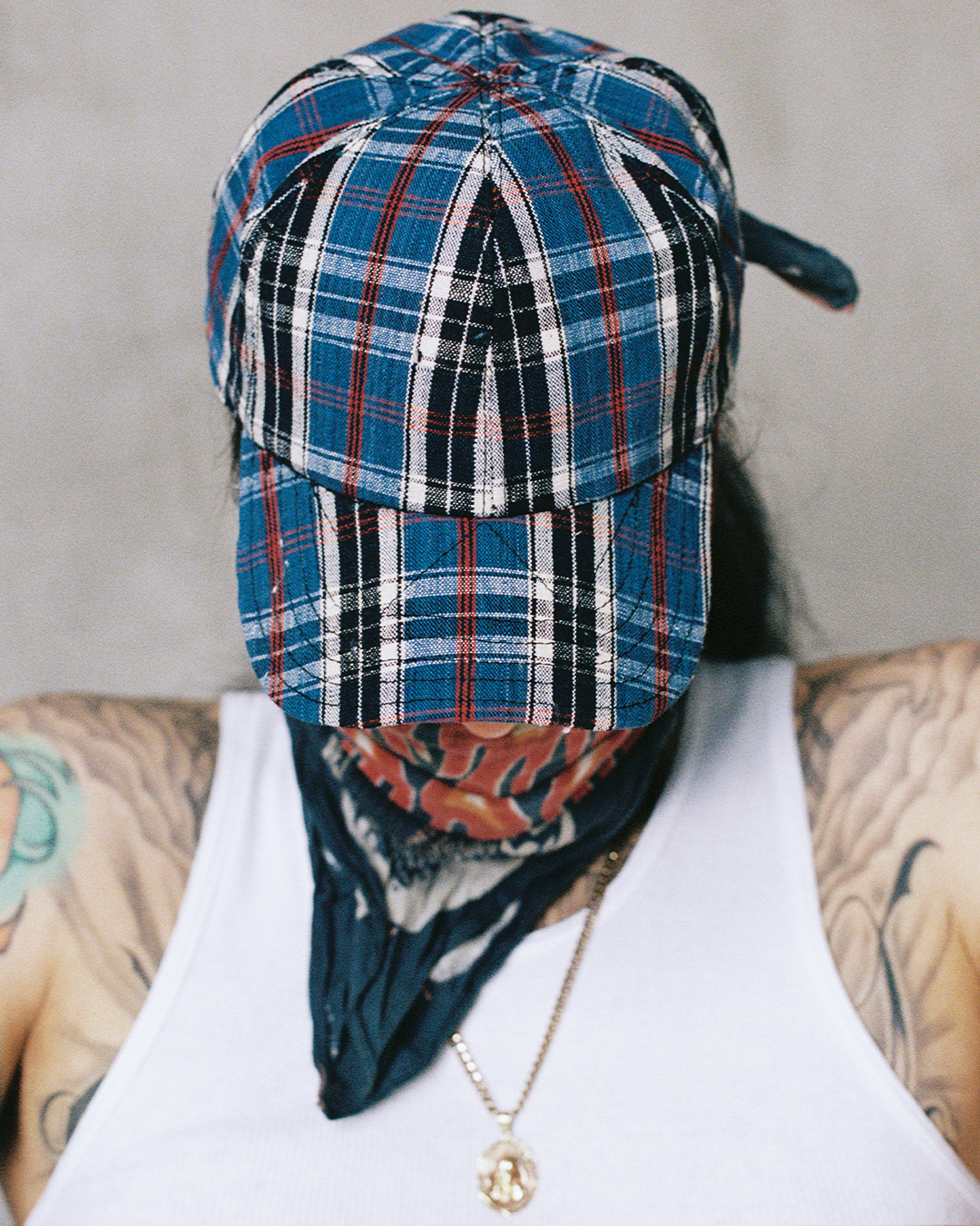 BRIM CUTTER - BLUE PLAID