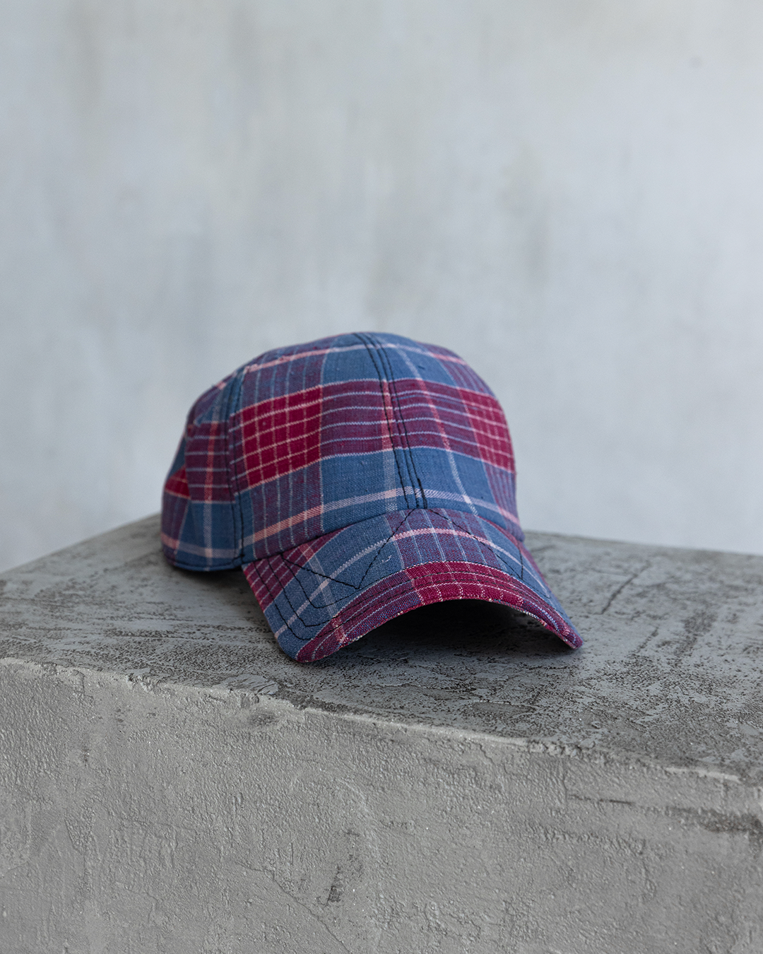 BRIM CUTTER - BLUE/PINK PLAID